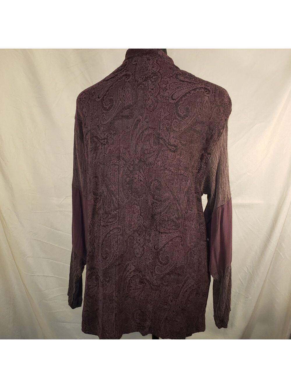 Yasuko Purple Crinkle Textured Jacket M/L - Picture 4 of 6